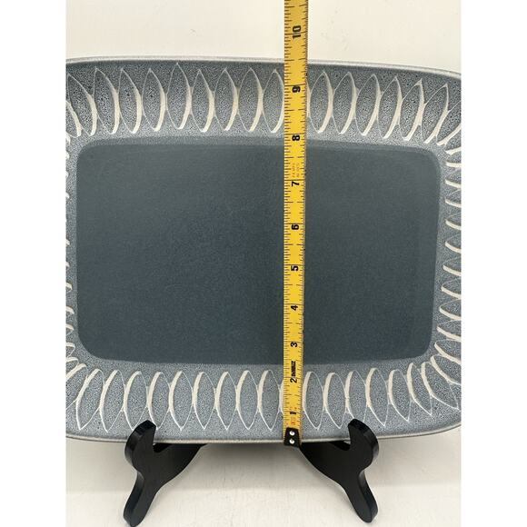 Denby Langley Stone Ware Blue Tray Platter Large Plate Hand England 13.5” VTG - Picture 6 of 8